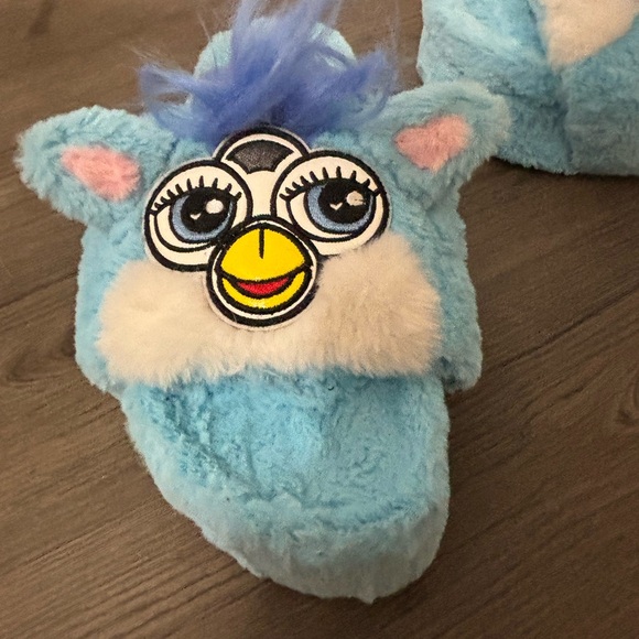 NWOB Dolls Kill x Furby Blue Furry Sandals - Picture 4 of 7